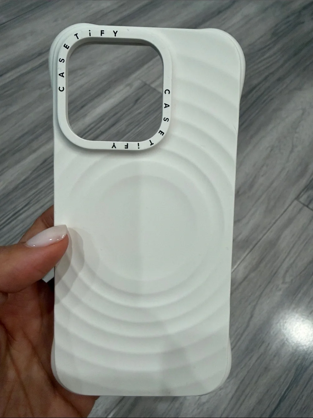 Casetify White Ripple Texture iPhone 16 Pro Case - Wave Pattern Protective Cover
